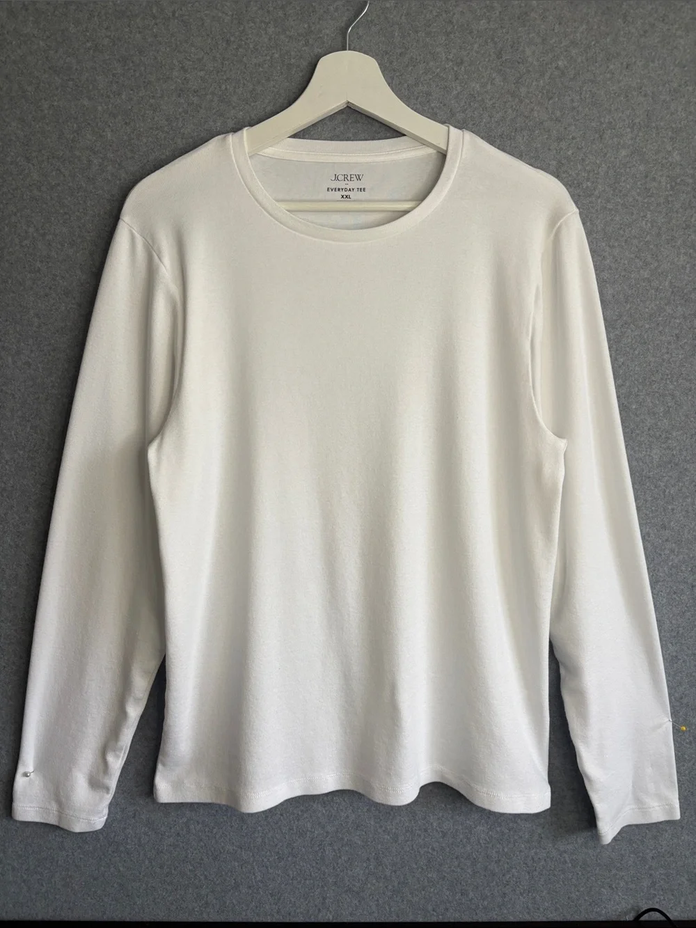 J. Crew Everyday Tee Long Sleeve Crewneck Top XXL White